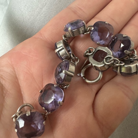 Catherine Popesco France amethyst color crystal bracelet - Picture 11 of 13